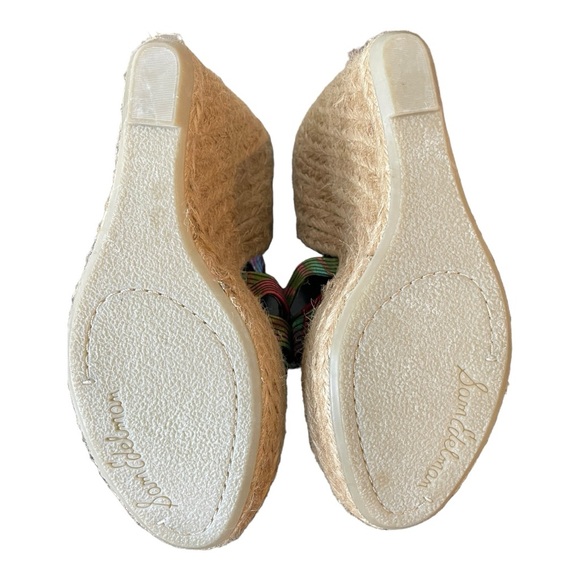 Sam Edelman S – Lexi Pink Tropic Espadrille Wedge - size 7.5 - Picture 4 of 6